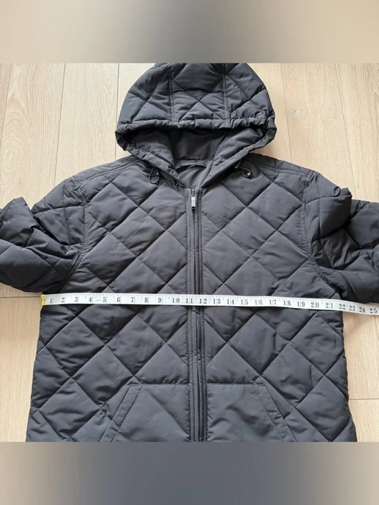 Frank & Oak Men's Skyline Reversible Hooded Quilted Black Puffer Jacket - Picture 13 of 16